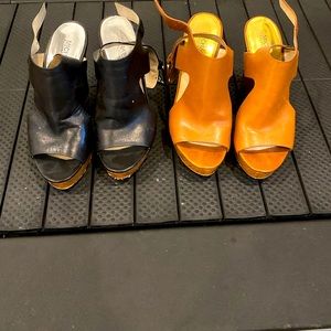 Two pairs of Michael Kors size 8 wedges